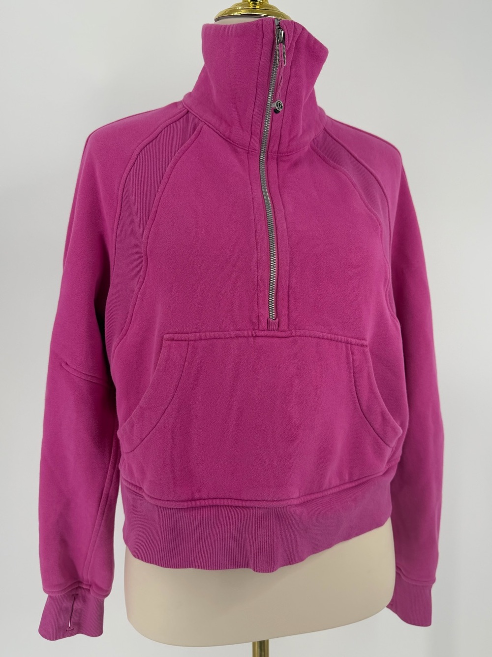 Lululemon, Oversized Scuba Funnel Neck Pullover in Sonic Pink, XS/S